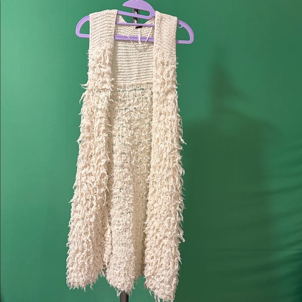 FP Movement by Free People White Textured Sleeveless Jacket